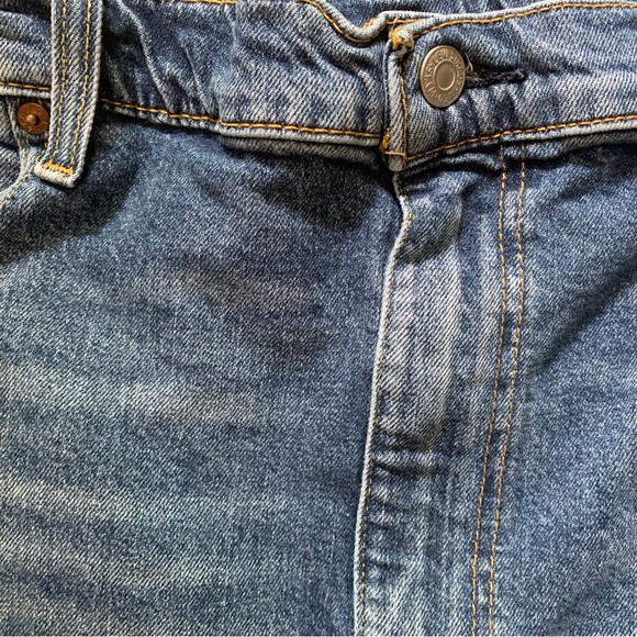 Levi's 412 Slim Shorts Mens Size 42 Blue Distress Fray 9" Inseam Denim Jeans - Picture 12 of 12